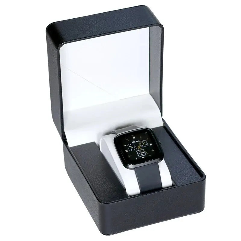 Single Watch Gift Box with Pillow PU Leather Wristwatch Display Case Organizer for Men