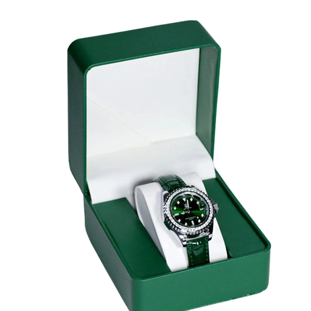 Single Watch Gift Box with Pillow PU Leather Wristwatch Display Case Organizer for Men